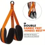 225lbs Resistance Band Adjustable Weight Size Pull Up Assistance Bands with Fabric Foot Knee Rests for Pull-Up Assistance
