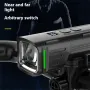 BIKIGHT Digital Display Bike Headlight Near and Far Light Anti-glear Design Type-C Rechargeable Waterproof Cycling for MTB Bike Road Bike