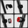BIKIGHT Smart Brake Sensing Bike Taillight 4 Light Modes Type-C Rechargeable Waterproof Dustproof Bicycle Rear Light for MTB Road Night Riding Safety
