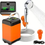 IPRee Outdoor Camping Shower Portable Electric Shower Pump IPX7 Waterproof 6000/7800mAh with Digital Display Temperature for Camping Travel Beach Dormitory