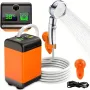 IPRee Outdoor Camping Shower Portable Electric Shower Pump IPX7 Waterproof 6000/7800mAh with Digital Display Temperature for Camping Travel Beach Dormitory