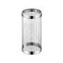 IPRee Round BBQ Basket Stainless Steel Rolling Grilling Basket Wire Mesh Cylinder Grill Basket Portable Outdoor Camping Barbecue Rack