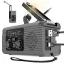 IPRee Hand Crank Emergency Radio Solar Powered Radio with LED Flashlight SOS Alarm Portable Radio for Outdoor Camping and Emergency