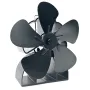 DY565J Energy Saving Fireplace Fan 5 Blade Fireplace Quiet SafeHeat Powered Stove Fan Log Wood Burner Eco Friendly Fan