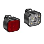 Bike Headlight 1000mAh Battery 4 Light Modes Type-C USB Charging Waterproof Lightweight Front Light Taillight for Night Cycling