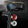 400lm LED Rear Bike Light Safety Tail Light Waterproof Professional Natural White Bicycle Cycling Light Adjustable Button Battery For Camping Hiking Caving Everyday Use