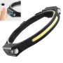 BIKIGHT LX300 2XPE+COB Induction Headlight 1200mAh 270° Wide Range 350LM 5 Lighting Modes Type-C Rechargeable Head Torch COB Outdoor Cycling Adventure Fishing Flashlight Bike Headlamp