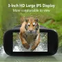 Binoculars Camera Infrared Night Vision 2.5K 8X Optical Zoom 3'' IPS Screen Infrared Illuminator Digital Zoom for Hunting Camping Digital Binoculars
