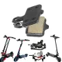 1 conjunto de pastilhas de freio quadradas e redondas para scooter elétrica Dualtron Speedual Zero, acessórios de pastilhas de freio metálicas