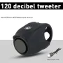 120dB Mini High Sound Bicycle Bell Horn 5 Sound Modes USB Rechargeable Waterproof Electric Horn Mountain Road Cycling Horn