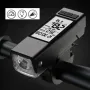 3 in 1 450Lm Brightness Wireless Bike Headlight 2000mAh Battery Type-C 3 Light Modes Smart Speedometer with 120db Horn for Night Cycling