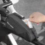WEST BIKING 1L Bicycle Top Tube Bag Narrow Side Design Velcro Fastening Portable Zipper Storage Cycling Bag for MTB & Road Bikes