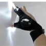 ZANLURE LED Flashlight Fishing Half Finger Gloves for Outdoor Night Cycling Camping Hiking Sports Gloves with Lamp Lighting