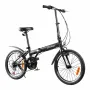 [USA Direct] iDeaPlay P12 6-Speed 20 Inch Wheels Mountain Bike Steel Frame V-Brakes Payload 75KG Adult Folding Bicycle