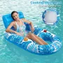 WaveRite 1pc Inflatable Floating Pool Lounge Chair Water Floaties for Swimming Pool Lake Lounge Float Swimming Beach Lounger Floating Seat With Backrest