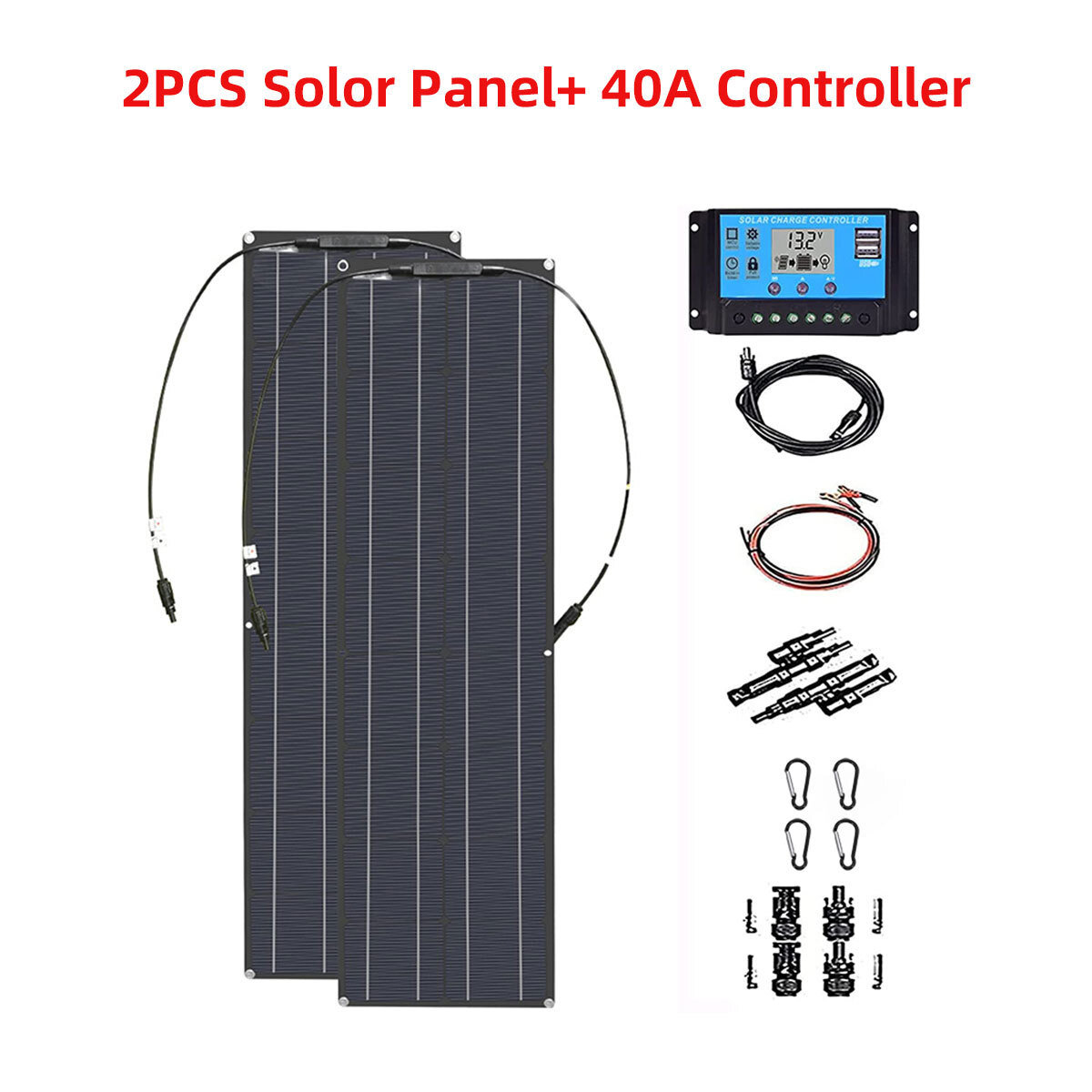 TX50-2*Solar Panel+40A Controller