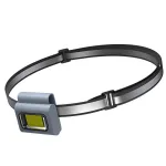 Bikight Magnetic COB Work Light, Safety Running Light with Strong Magnetic Clip, 6 Light Modes USB Rechargeable Waterproof Mini Led Keychain Light with Headband for Night Running Joggers Walking Hiking