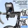 XANES 7-inch Bicycle Phone Holder Support TPU Touch Screen Waterproof Universal Bike GPS 360° Swivel Adjustable Motorcycle Cellphone Holder