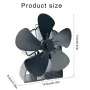 DY565J Energy Saving Fireplace Fan 5 Blade Fireplace Quiet SafeHeat Powered Stove Fan Log Wood Burner Eco Friendly Fan