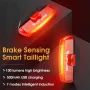 WEST BIKING 100LM Smart Brake Sensing Taillight Waterproof USB Charging COB LED Bike Rear Light for Outdoor Road MTB Night Riding Safety