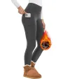 Women's Fleece Lined Leggings Thermal Warm Winter Tights High Waisted Yoga Pants Cold Gear With Pockets Autumn Winter Leggings
