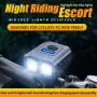 BIKIGHT Mini Bike Headlight 550lm Brightness Dual Distance Beam 5 Modes Lighting Type-C Rechargeable Battery Display Bike Handlebar Headlight for Night Cycling