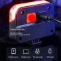 Bikight Solar Bike Taillight 600mAh Battery 6 Light Modes Type-C Solar Charging Waterproof Bicycle Rear Light for MTB Bike Motorcycle Electric Vehicle
