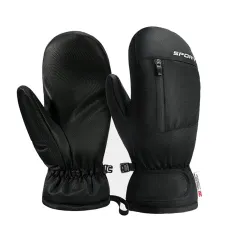 1Pair Outdoor Sports Waterproof Skiing Gloves Professional Thermal Warm Gloves Thick Windproof Snow Gloves Cycling Gloves