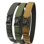 TUSHI 115cm Buckle Men Tactical Belt 1100D Nylon Thickened Double-layer Military Belt for Outdoor Sports Police Duty Shooting Training