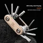 BENGGUO 8 in 1 Portable Folding Mini Bike Repair Tool Multifunctional Screwdriver Hex Wrench for Bike Tire Chain