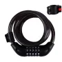 XANES Bike Lock Steel Password Lock Five-digit Code Anti-theft 120CM Portable Safety Cable Lock for MTB Bike Electric Bike Scooter Motorcycle