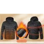 TENGOO HZ-23 23 Zones Heating Jacket Zipper Adjustable Size USB Charging Smart Thermal Warm Jacket Men's Heated Hooded Coat Outdoor Sportswear