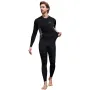 DIVE&SAIL Men Full Body Dive Skins Wetsuit UPF50+ Sun Protection Quick-drying One-piece Long Sleeve Diving Top Pant Front Zip Keep Warm Elastic Snorkeling Clothes for Surfing Swimming