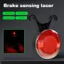 LEADBIKE LD93-LS Smart Brake Sensor Laser Bike Taillight 180° Large Floodlight 500mAh Battery 5 Light Modes Type-C Rechargeable IPX5 Waterproof Wear-resistant Bicycle Rear Light for Night Cycling