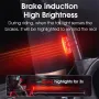 WEST BIKING 100LM Smart Brake Sensing Taillight Waterproof USB Charging COB LED Bike Rear Light for Outdoor Road MTB Night Riding Safety