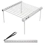 IPRee Mini Pocket BBQ Grill Portable Stainless Steel BBQ Grill Folding BBQ Grill Stove Rack Home Outdoor Camping Barbecue Accessories