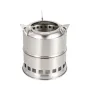 IPRee Outdoor Firewood Stove Portable Folding Wood Stove Stainless Steel Wood-burning Stove Camping Picnic BBQ Windproof Furnace