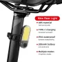 BIKIGHT Bike Taillight 200mAh Battery 5 Light Modes Type-C Rechargeable Waterproof Bicycle Rear Light for Outdoor Cycling