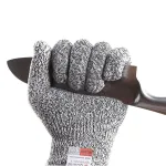 IPRee Level 5 Cut Proof Stab Resistant Wire Metal Glove Kitchen Fishing Cuts Gloves for Oyster Shucking Fish Gardening Safety Gloves