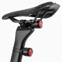 Luz traseira para bicicleta ROCKBROS BL-S2 com sensor de freio inteligente, bateria de 400 mAh, controle de toque, detecção de luz, 6 modos de iluminação, IPX6, à prova d'água, tipo C, sensor de vibração recarregável, luz traseira para bicicleta