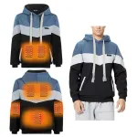 TENGOO HS07 Smart Heated Hoodies Sweatshirt 7 Heating Areas Quick Heating USB Rechargeable Washable Safety Fashion Oversize Jacket for Winter Outdoors Keep Warm