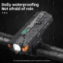 WEST BIKING 1500mAh Battery Bike Headlight 400 Brightness Type-C Waterproof 4 Light Modes Bicycle Front Light for Night Cycling