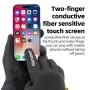 ROCKBROS Cycling Gloves Touch Screen Winter Thermal Fleece Warmer Windproof Full Finger Non-slip Gloves for Riding Hiking Climbing