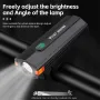 WEST BIKING 1500mAh Battery Bike Headlight 400 Brightness Type-C Waterproof 4 Light Modes Bicycle Front Light for Night Cycling