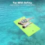 WARMOUNTS Floating Water Pad for Single, 8 x 4 FT Tear-Resistant 3-Layer XPE Foam Floating Mat Recreation Relaxing Lily Pad for Pool Lake River Ocean Boats Outdoor Water Activities