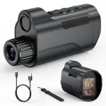 IPRee Monocular Night Vision Telescope 2 Inch Screen Mini Pocket Monocular 10X Digital Zoom 800M Night Vision Range for Star Watching Bird Watching Hiking