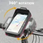 XANES Bicycle Phone Holder High Sensitive Touch Screen Waterproof 360° Rotation Adjustable 4.7-7.0 inch Mobile Phone Mount for MTB Bike Road Bike Motorcycle Scooter