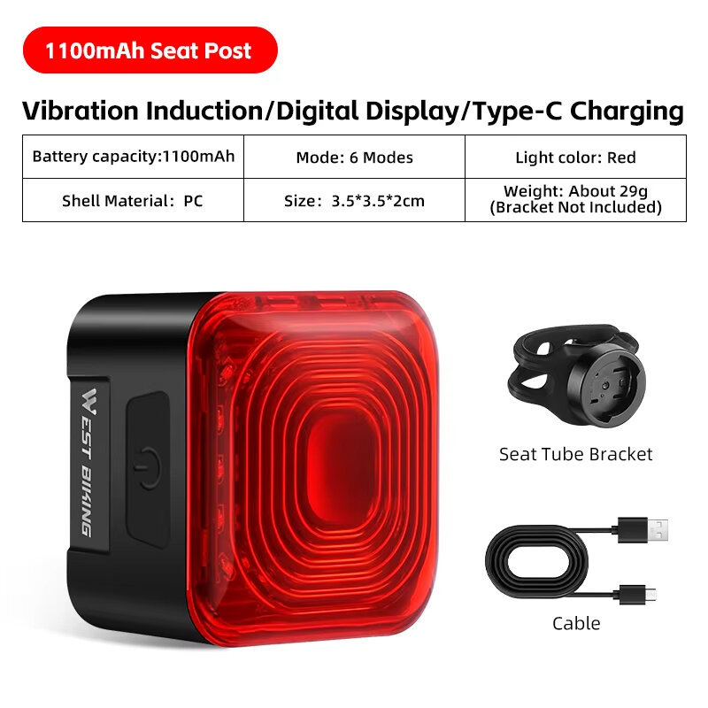 1100mAh Seat Post