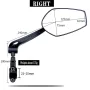 XANES 1 Pair HD View MTB Road Bike Mirrors 360° Adjustable Handlebar Rearview Mirror for Bicycle Motorcycle Accessories Rear Mirror