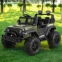 Kimbosmart 4WD 24V 7A Battery Powered Electric Kids Ride on Cars Dual 35W Motor 7.5 km/h Max Speed 2.4G Remote Control LED Lights Toy Car